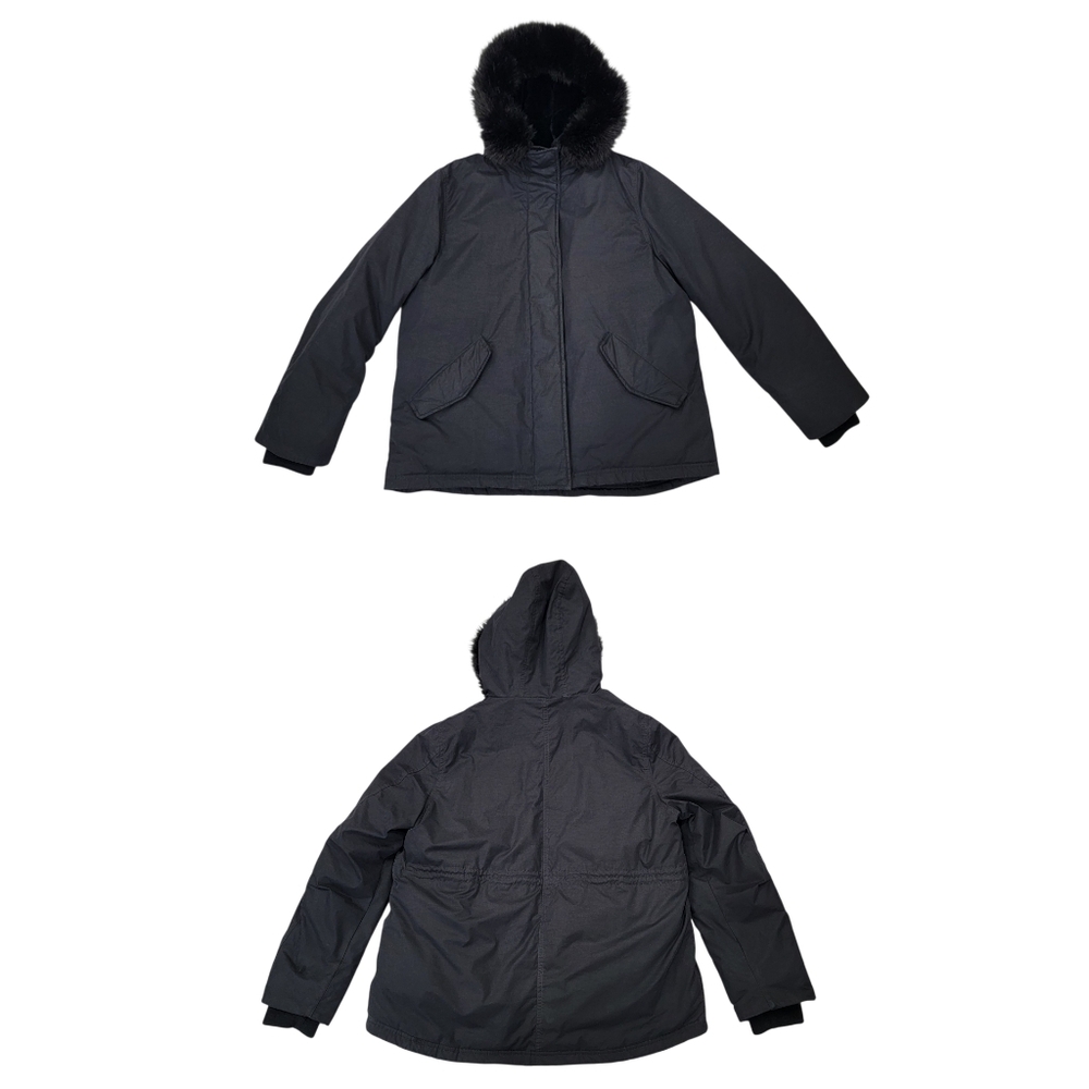 Aritzia Wilfred Mont Blanc Short Parka Goose Down Black Winter Jacket Women’s M - Picture 17 of 17